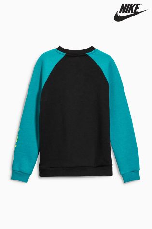 Nike Air Green/Black Long Sleeve Top